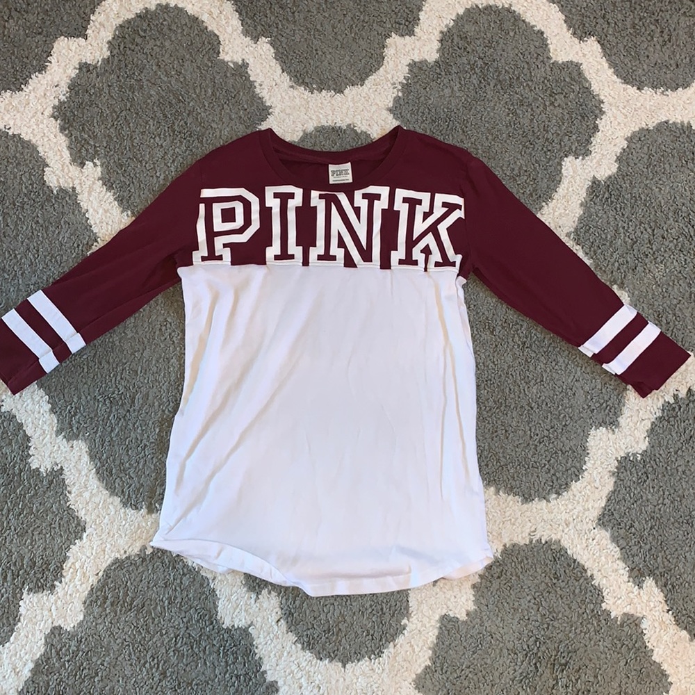 Red and white pink shirt